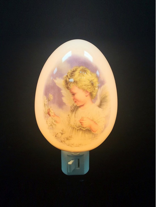Porcelain Angel Girl Night Light with Gift Box